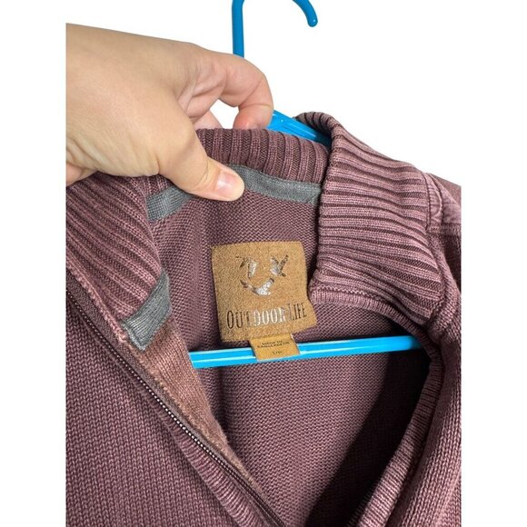 Outdoor Life Mens 100% Cotton Half-Zip Pullover Sweater Size L - Picture 2 of 4